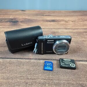 Panasonic Lumix DMC-ZS6 Camera Black Good 12x Zoom Leica Lens Bundle